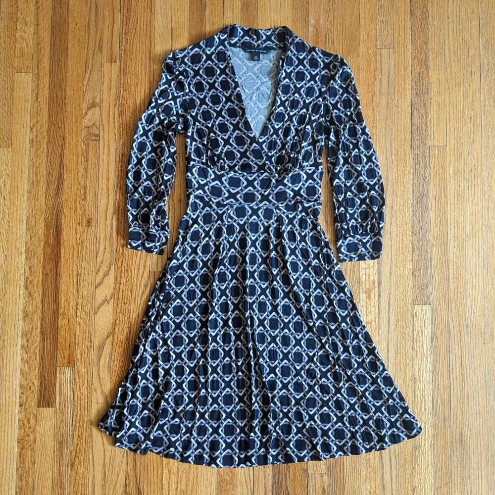 Banana Republic Silk Blend Geometrical Print Dress
